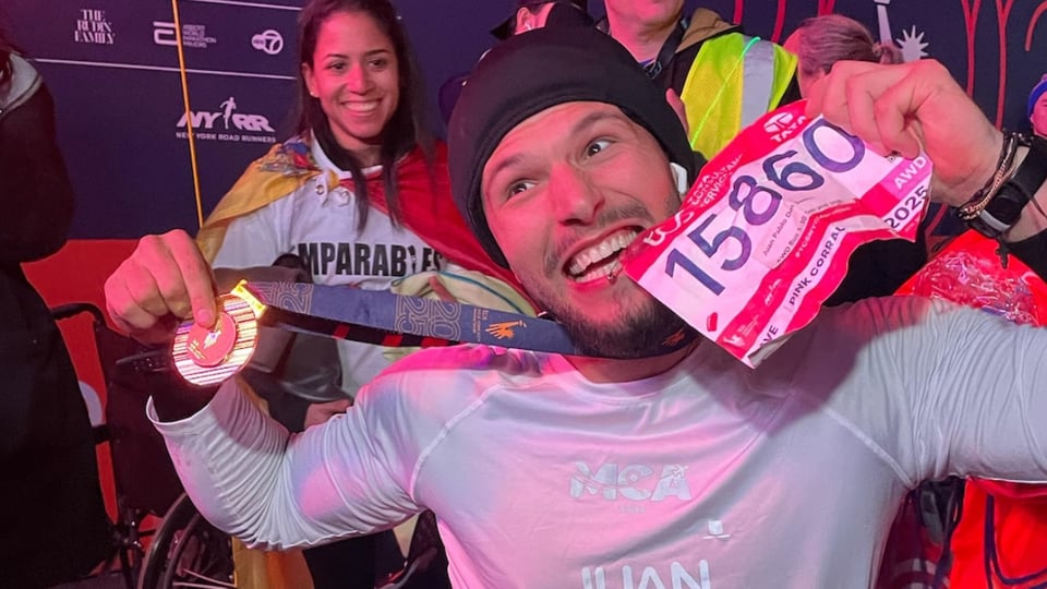 Juan Pablo Dos Santos: el hispano que cruzó el Maratón de Nueva York con dos prótesis