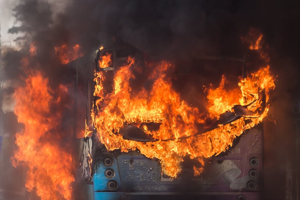 Pilgrim Bus Crashes Into Fuel Tanker and Bursts Into Flames, Leaving 45 Dead