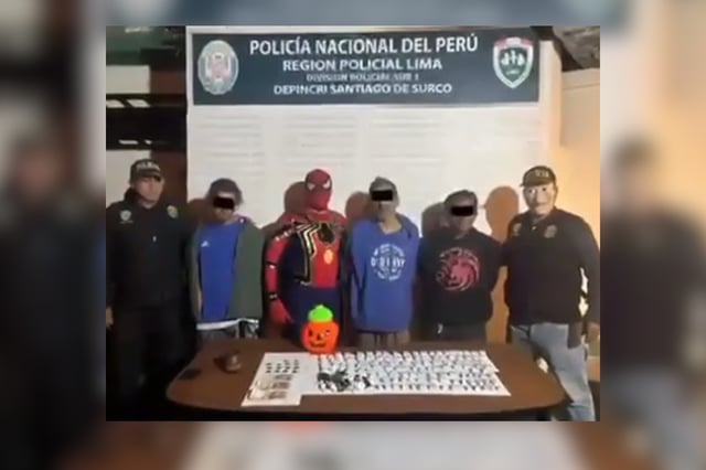 Operativo policial con “Spider-Man” desmantela red de microtráfico