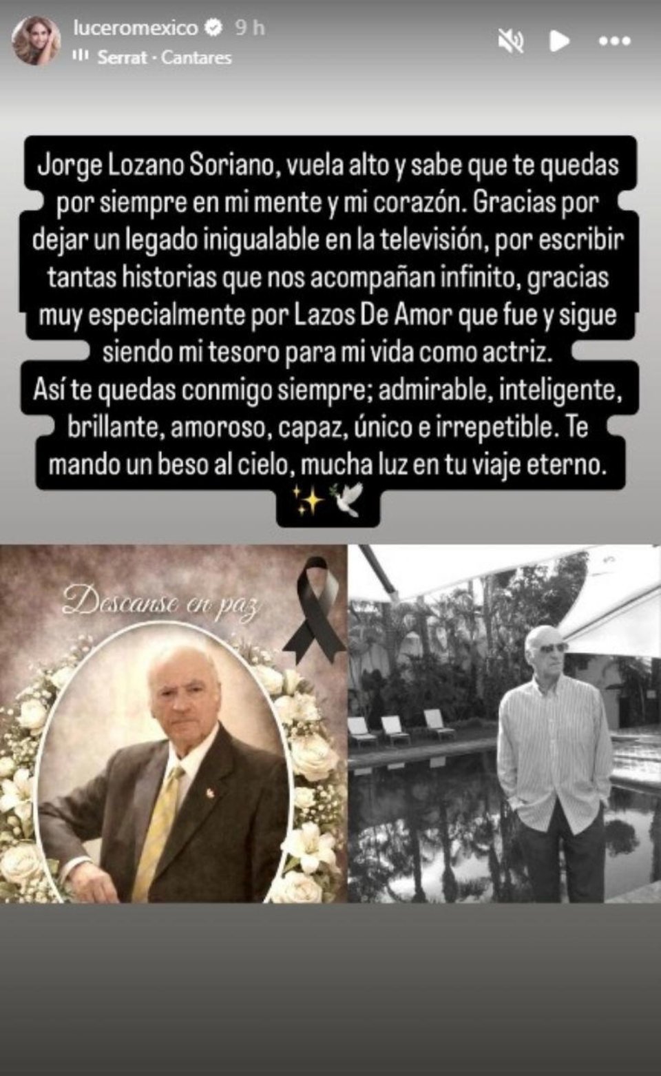 Lucero se viste de luto