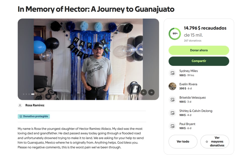 gofundme, guanajuato, ayuda, hombre, autoridades, Oregon