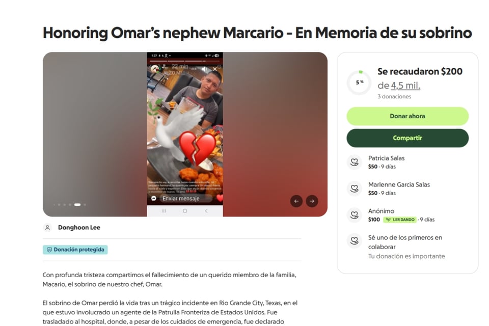 Fallece joven en Texas, investigación, GoFundMe MundoNOW