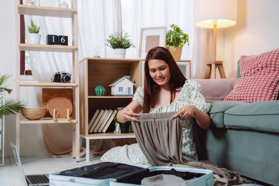 organizar, casa, hogar, ropa, muebles, canastas