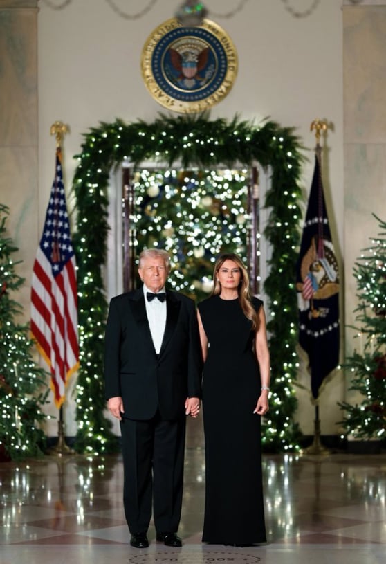 trump , melania, navidad, casa, blanca 