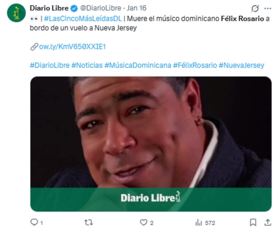 Muere el cantante Félix Rosario