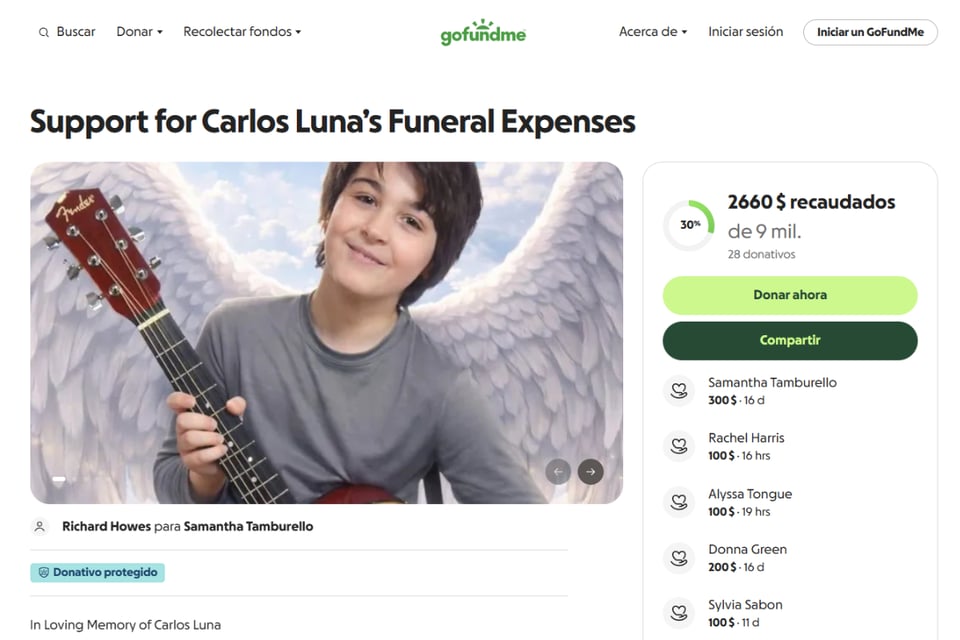 GoFundMe, Luna