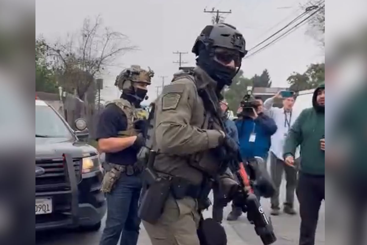 Operativo migratorio termina en disparos y choque en California