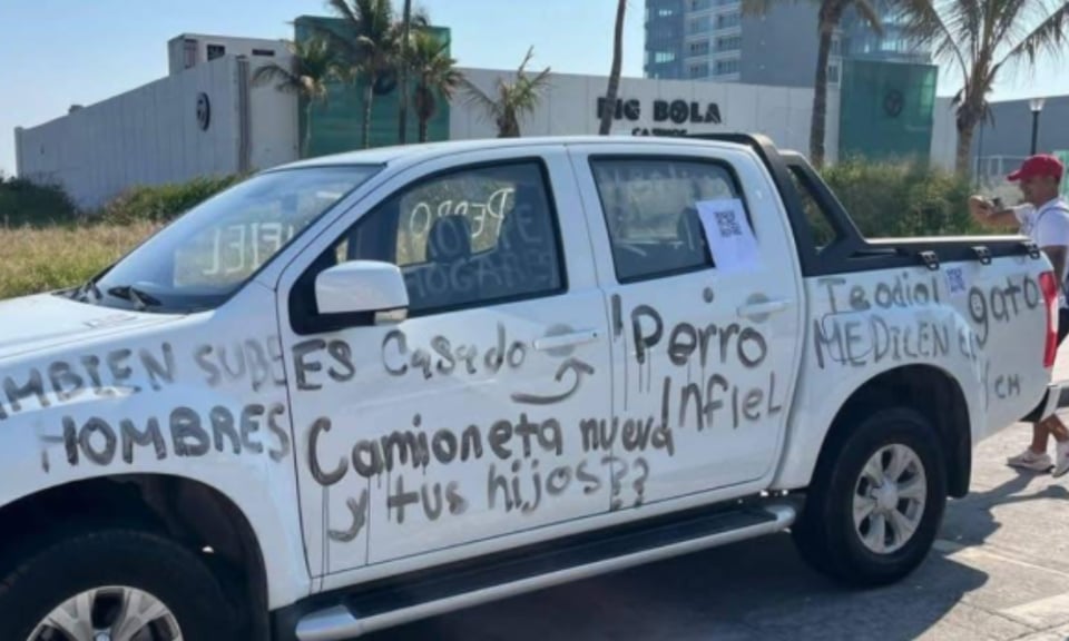 Mexicana exhibe infidelidad de su esposo y se desquita con lo que más quiere: su camioneta (FOTOS)