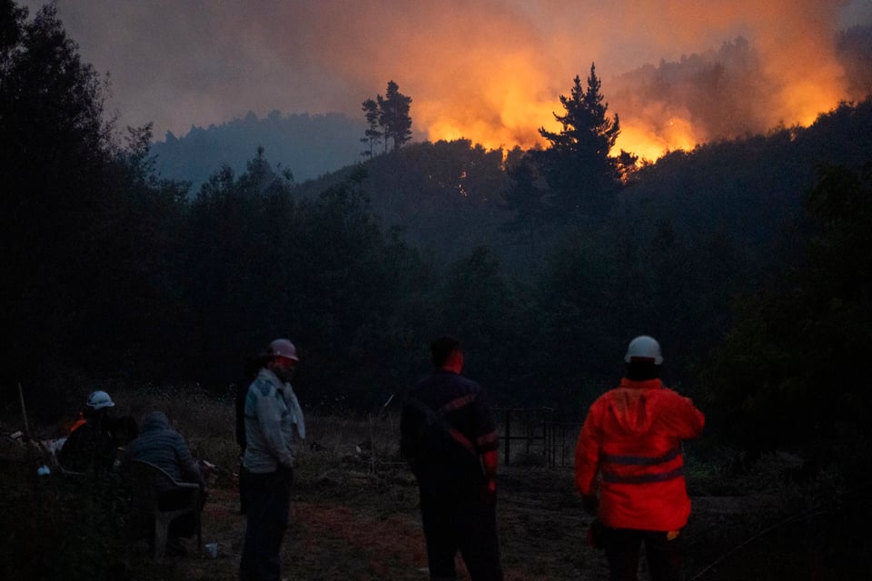 Suben a 20 las víctimas fallecidas de los incendios en el sur de Chile