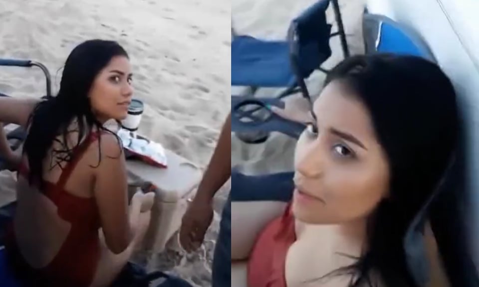 infidelidad, mujer, playa, mexico, viral beach infidelity video