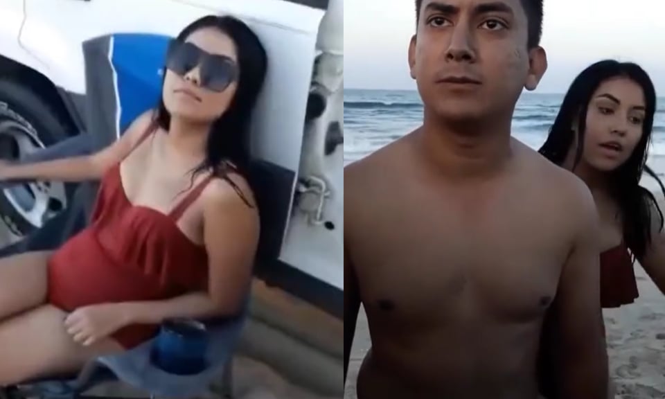 Mexicana es atrapada en playa con el primo de su novio y le reclaman frente a todos (VIDEO)