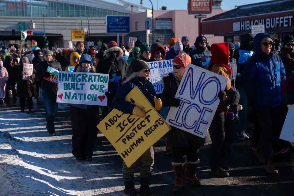 protesta en Minnesota