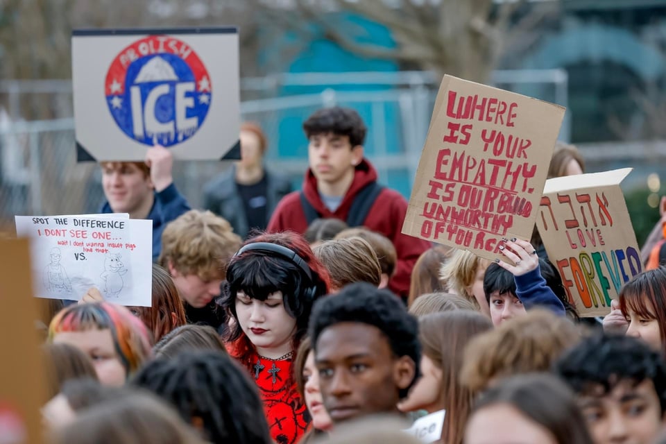 Estudiantes protestan, ICE, Manifestación MundoNOW