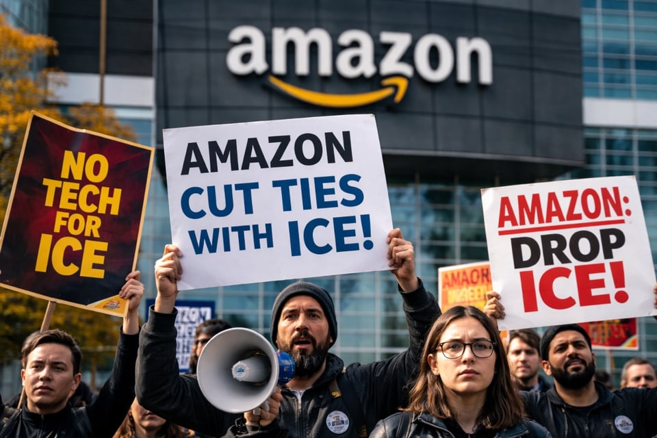 Reclamo masivo contra Amazon por contratos con ICE