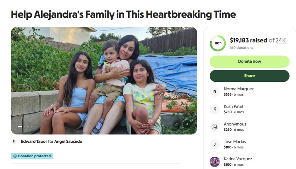 familia, hispana, apoyo, madre, mama, futbol, hijos, gofundme, Alejandra Brain Aneurysm Death at Her Son's Soccer Game