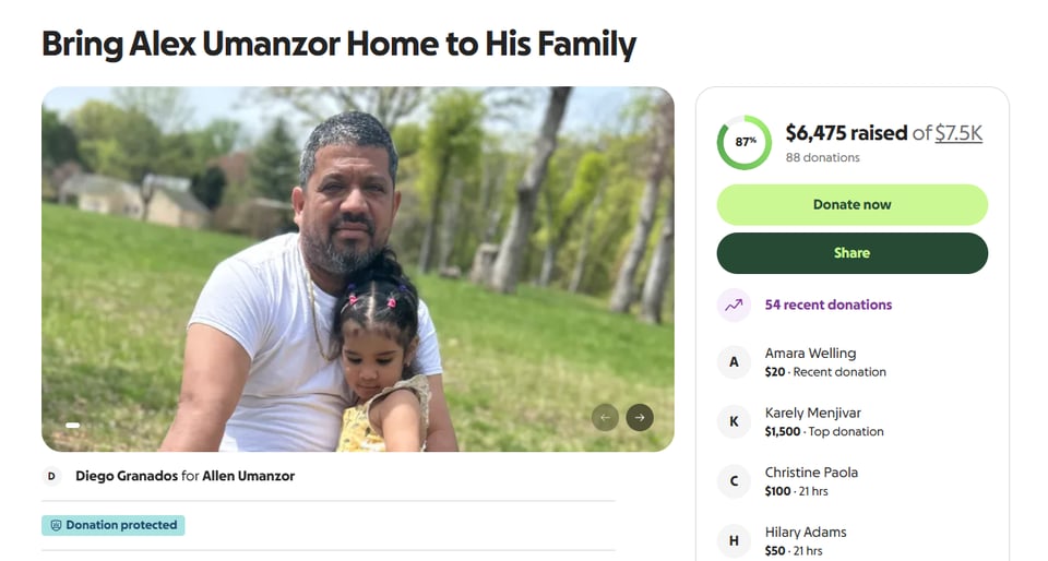 inmigrante, detenido, ny, familia, padre, ice , gofundme 
