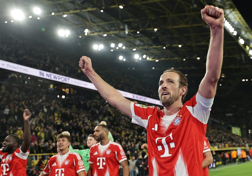 Kane anota doblete y Bayern vence al Dortmund