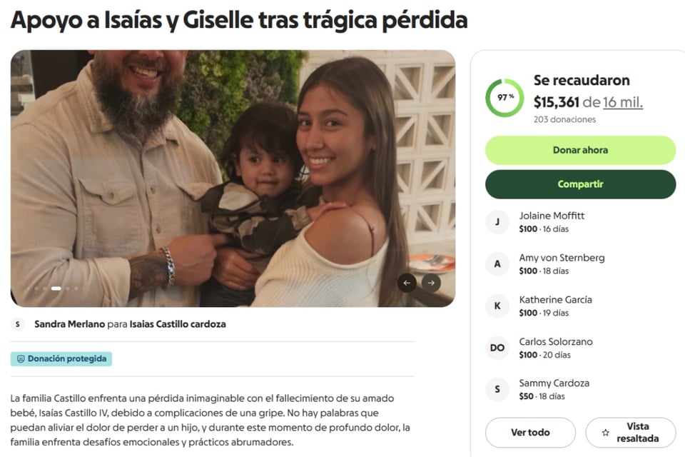 Muerte infantil, gripe, apoyo MundoNOW