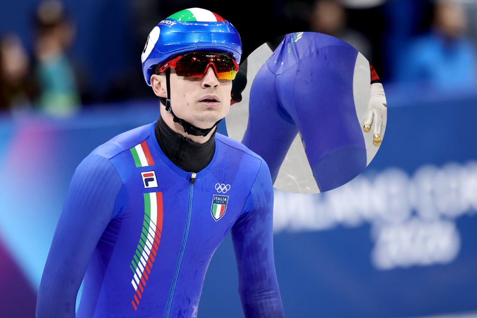 El patinador que cruzó la meta con el trasero en las Olimpiadas