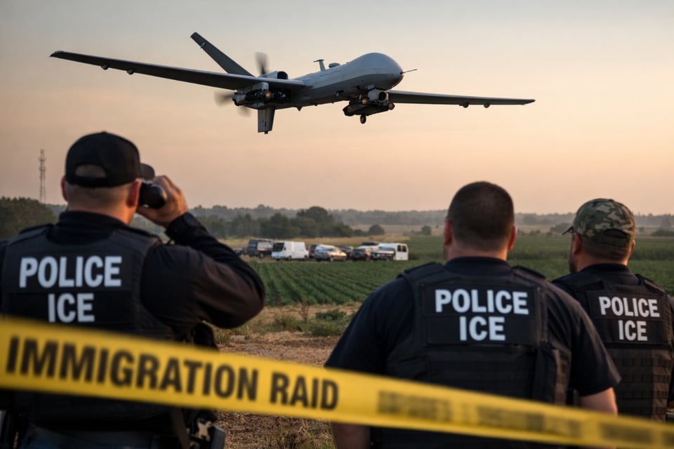 Drones en redadas migratorias generan alerta creciente