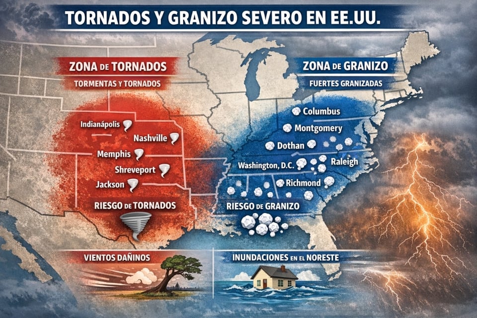 Estados afectados por tormenta