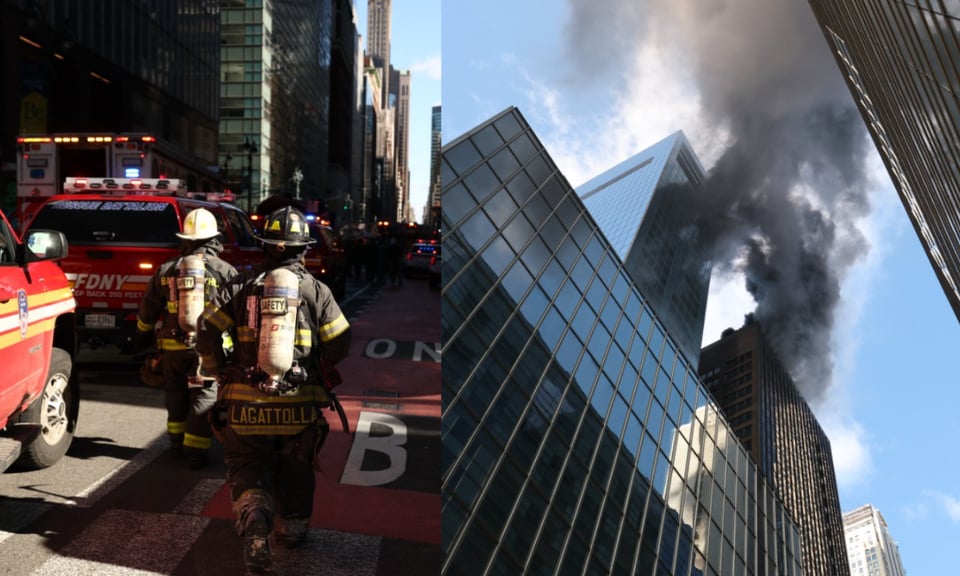 incendio, manhattan, nueva, york, desfile, san, patricio