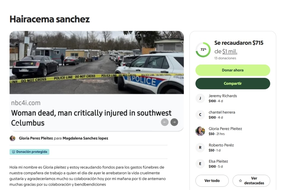 Hairacema Sánchez, asesinada, Ohio, MundoNOW