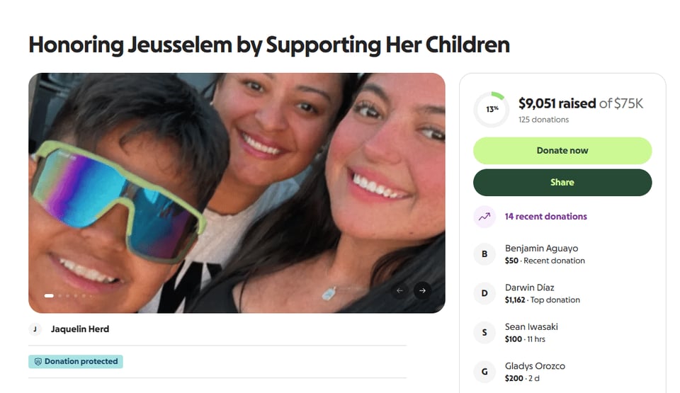 madre, venezolana, jeusselem, hijos, gofundme, Jeusselem Genes Vitola death in Utah