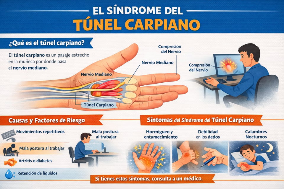 tunel , carpiano, calambre, dolor, intenso 