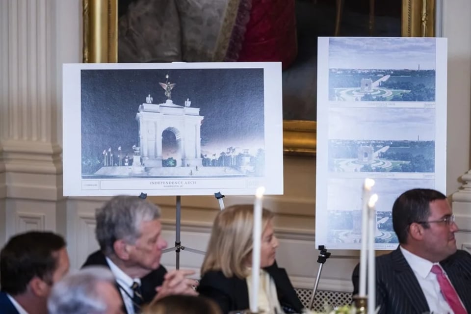 Casa Blanca revela ambicioso arco monumental impulsado por Trump en Washington