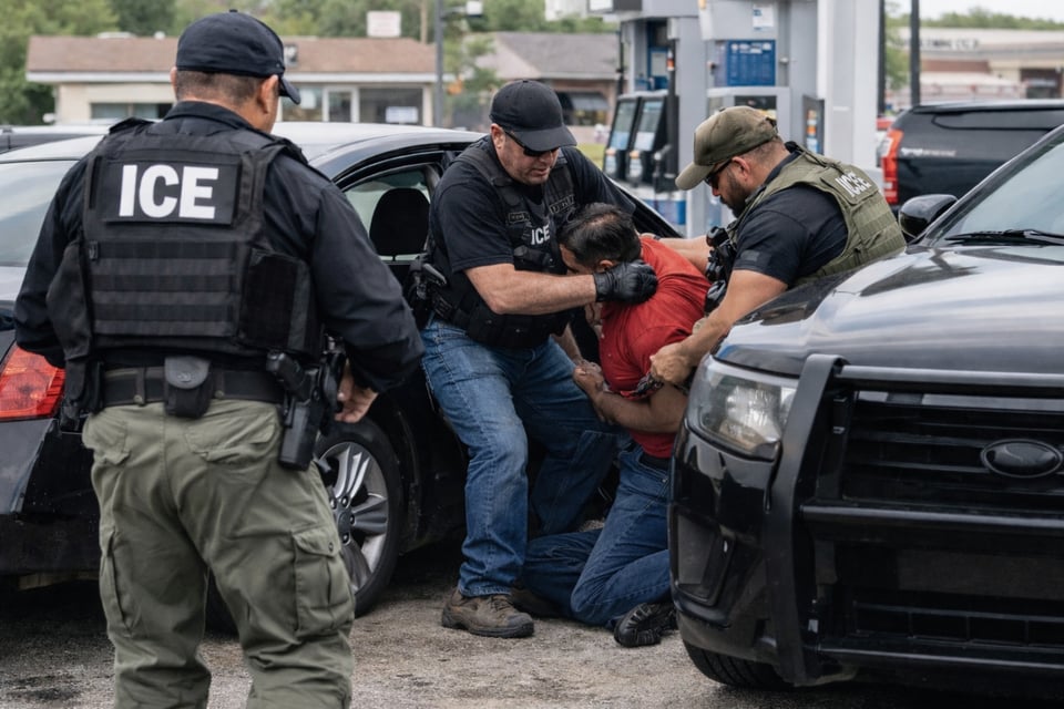 Video Shows Tense ICE Operation Against Driver at Maryland Gas Station