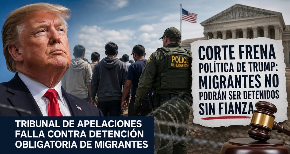 Tribunal golpea política de Trump: migrantes no pueden ser detenidos sin fianza