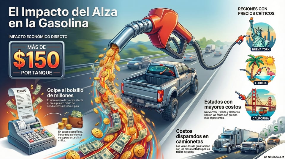 Llenar el tanque ya supera los $145 en eeuu