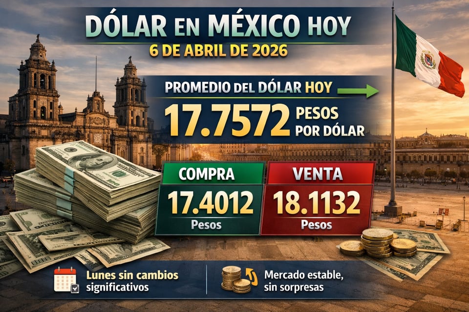 precio del dólar en méxico 06/04