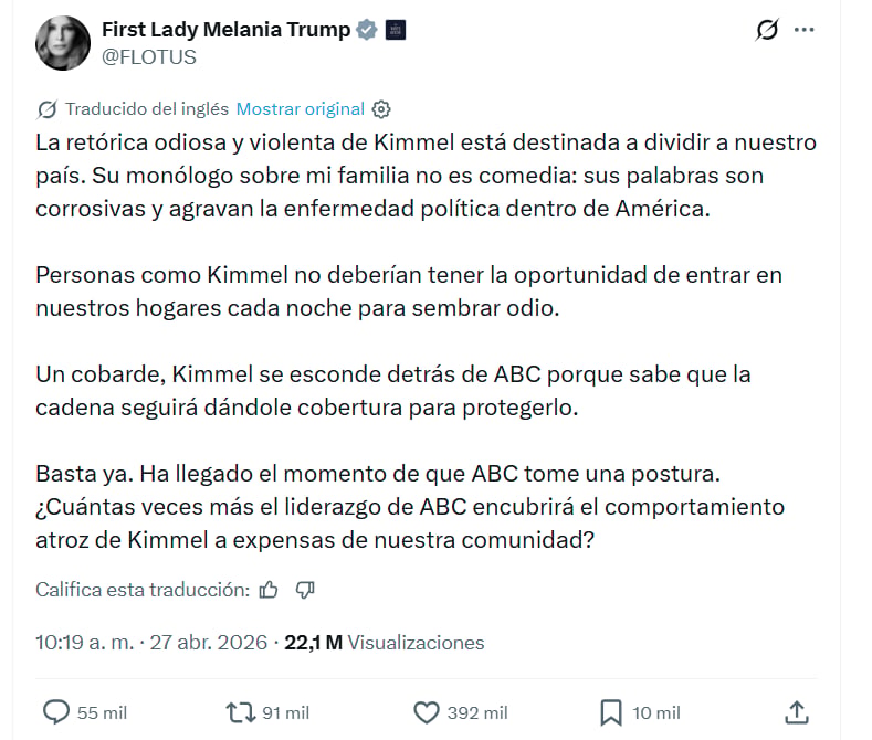 melania, trump, jimmy, kimmel, cena, humor, polemica