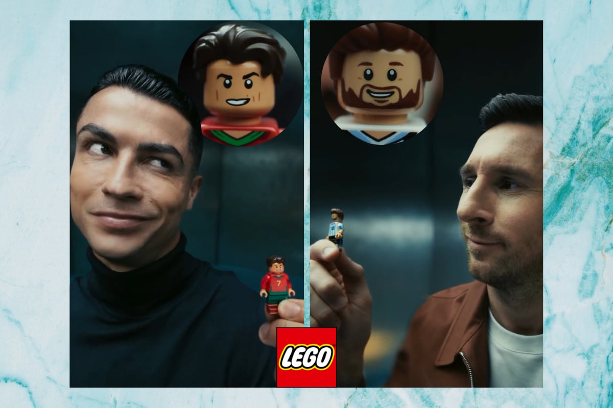 Messi y Cristiano protagonizan comercial de LEGO