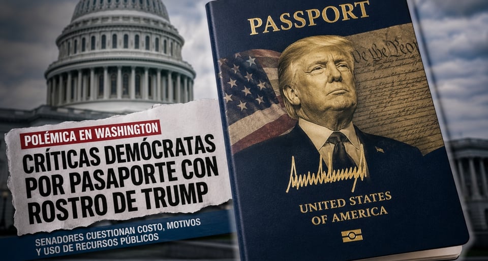 Pasaporte con imagen de Trump genera polémica política