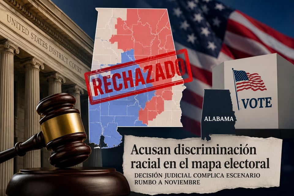 Tribunal acusa discriminación racial en mapa electoral de Alabama