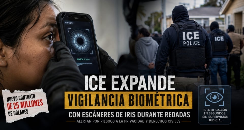 Escáneres de iris amplían control migratorio