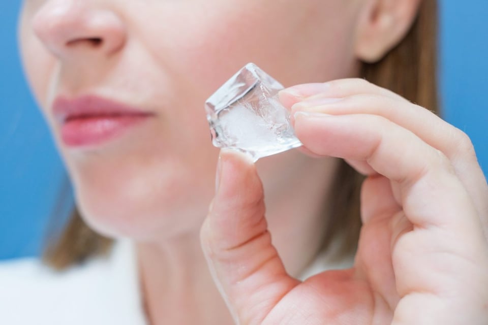 hieloterapia, hielo, piel, belleza, rostro, cara