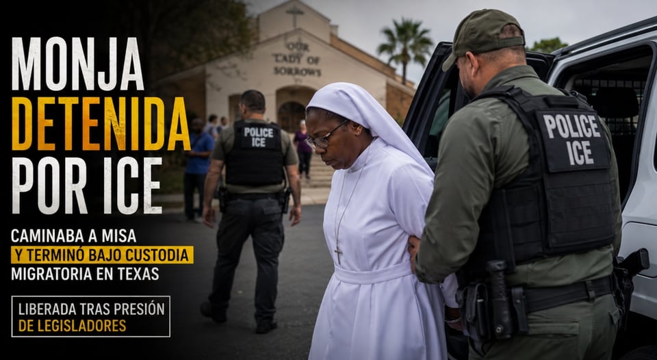 ICE arresta a monja que iba rumbo a misa en Texas