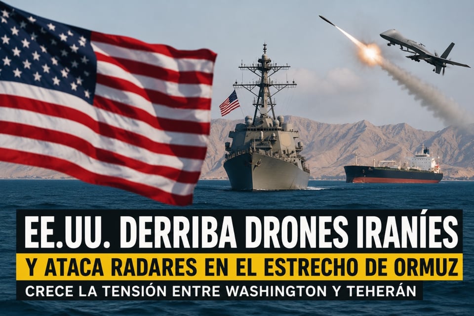 EE.UU. derriba drones iraníes y responde con ataques directos