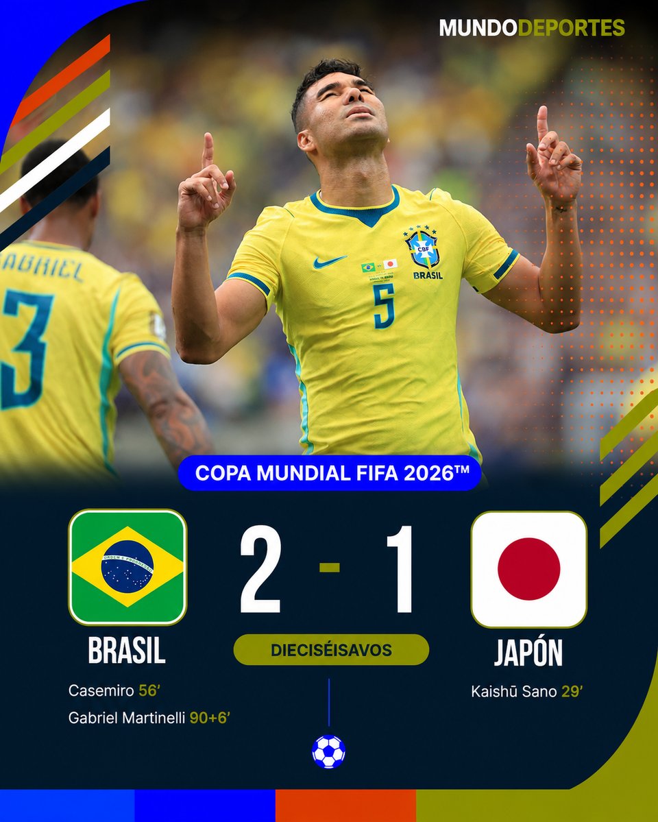Brasil, Japón, Brasil vs Japón, gol Martinelli, remontada Brasil Mundial, Japón eliminación Mundial, Casemiro gol, Brasil clasificación