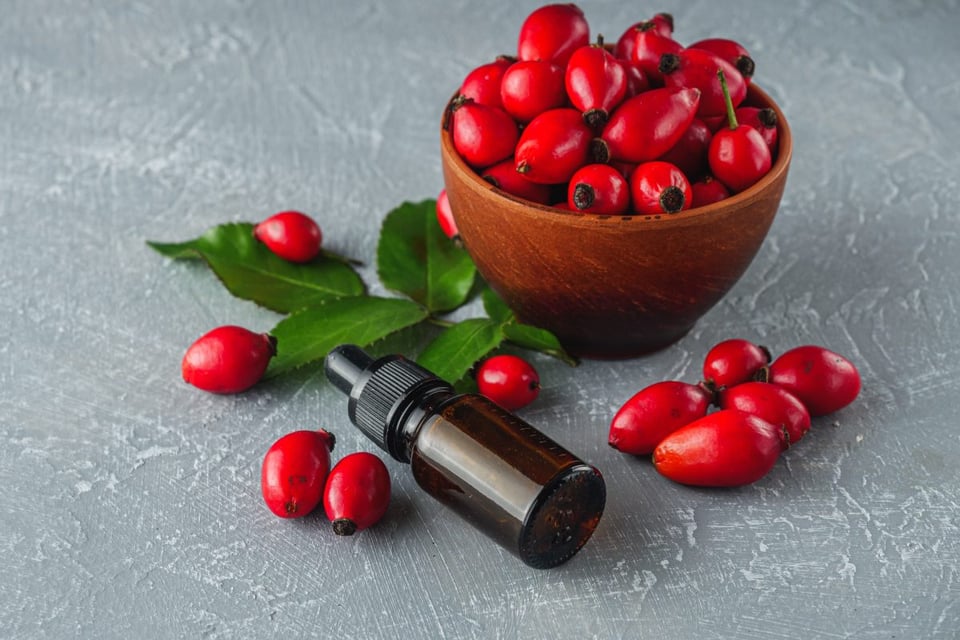 aceite, rosa, mosqueta, piel, mujer 