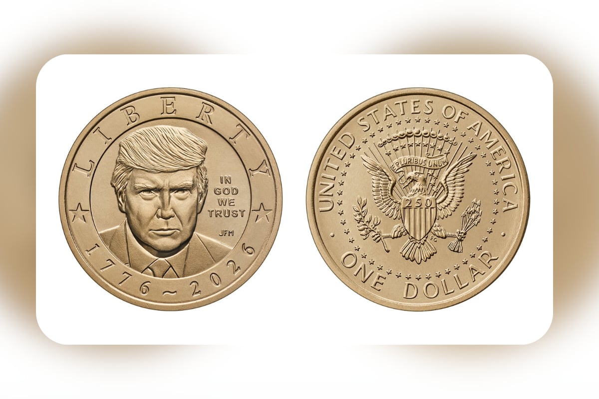 Tesoro de EE.UU. lanza moneda de $1 con imagen de Trump