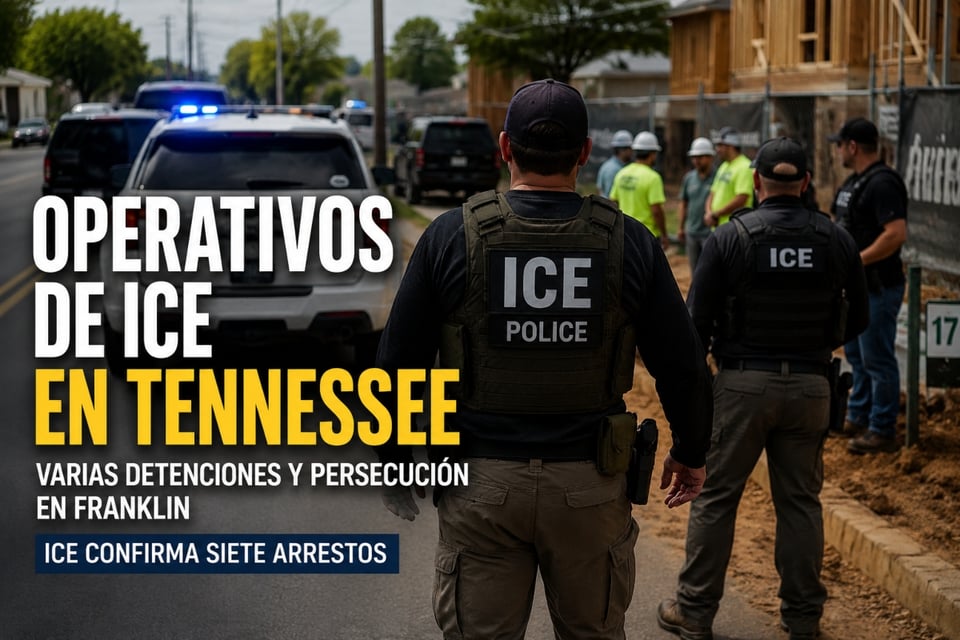 ICE persigue y arresta a trabajadores migrantes durante operativo en Tennessee
