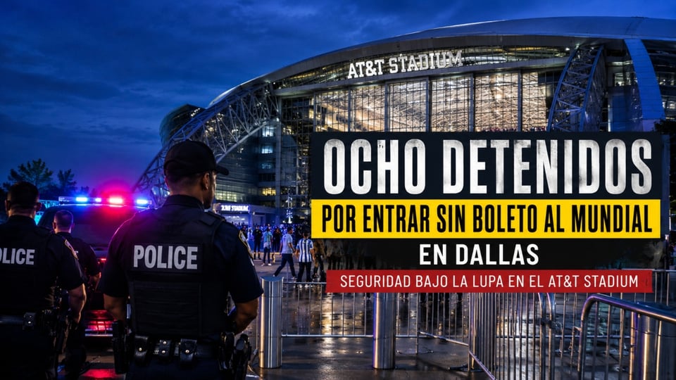 Policía reporta ocho detenidos en estadio Dallas por entrar sin boleto al Mundial