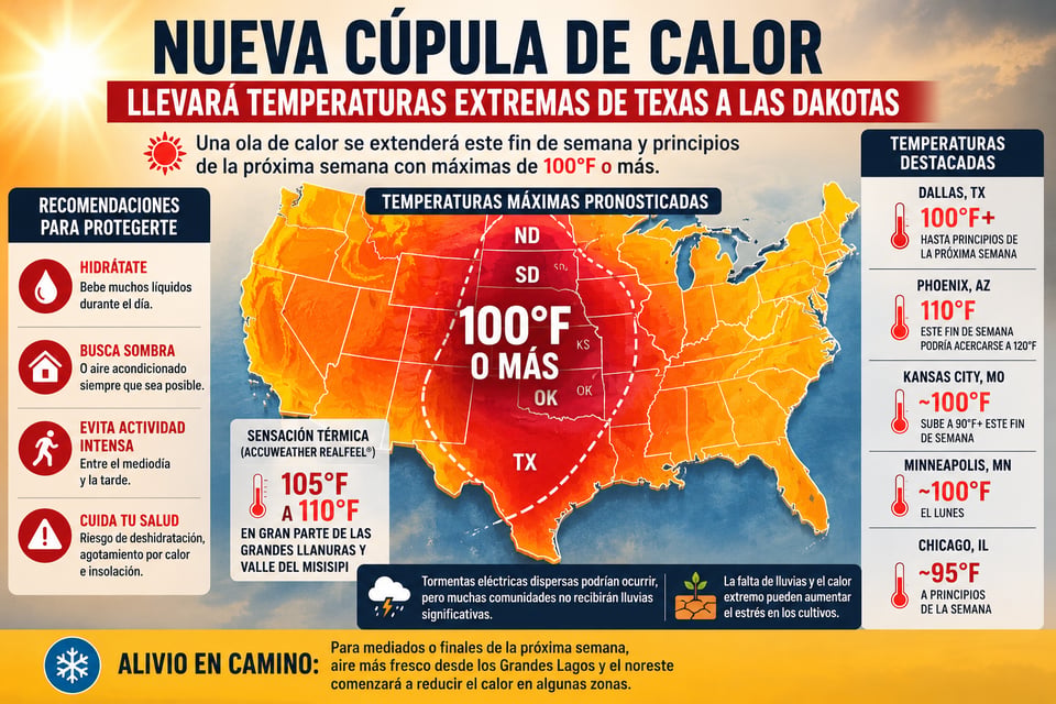 Cúpula de calor en Texas