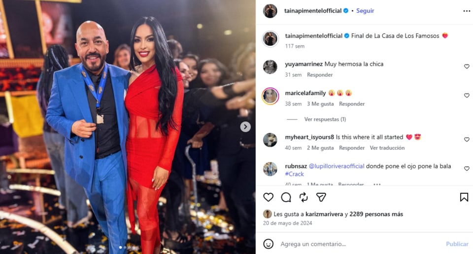 Lupillo Rivera y Taina Pimentel terminan