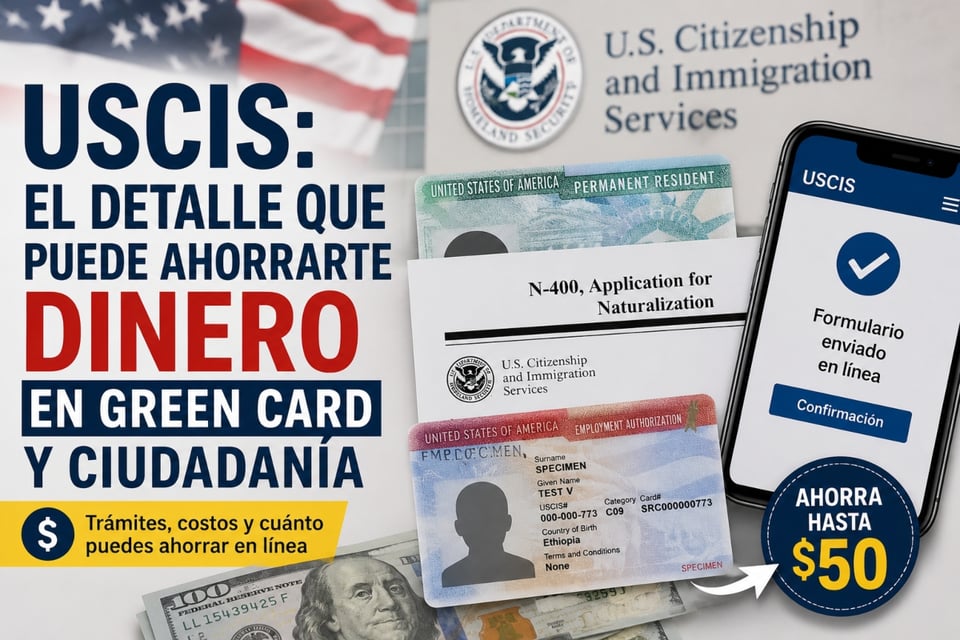 Tarifas de USCIS 2026: ¿Cuánto cuesta solicitar o renovar la Green Card?